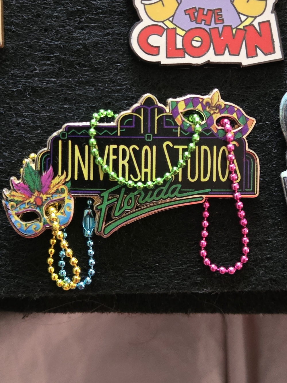 Universal Florida Mardi Gras Mask Key & Card Holder - Multicolor Beads